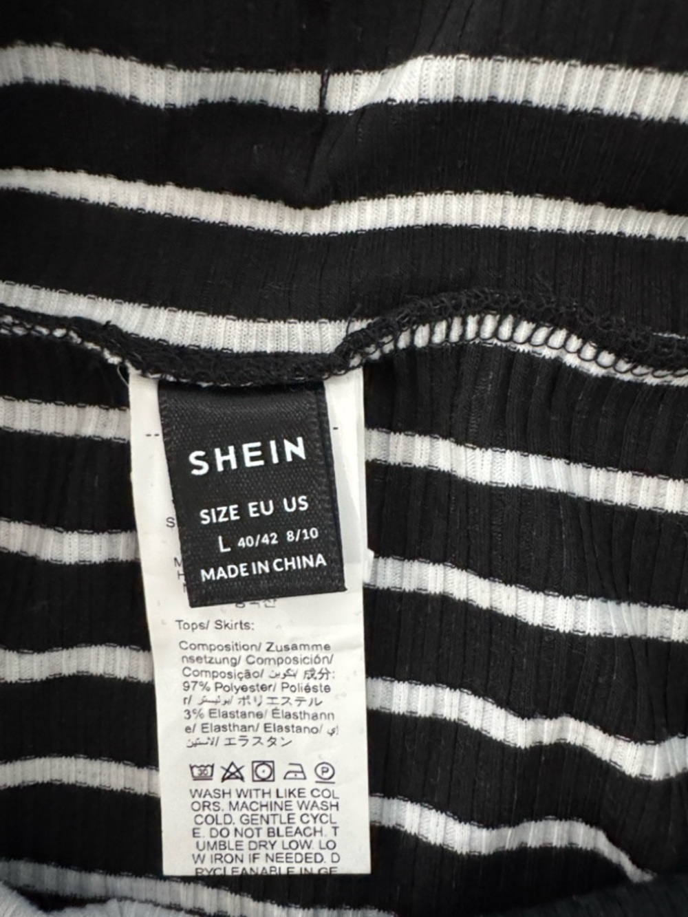 Shein Striped Midi Skirt size Large - Picture 2 of 3